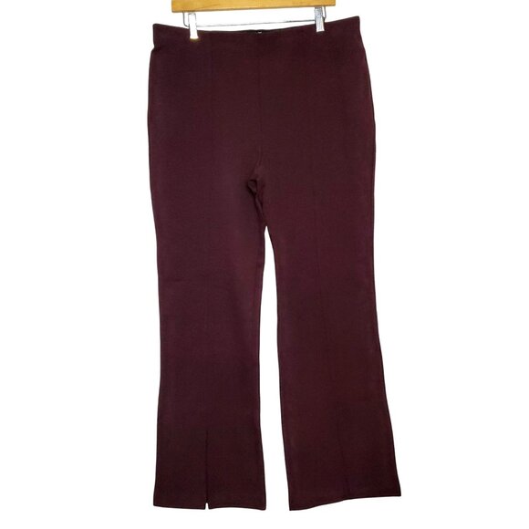 Time And Tru Womens Burgundy Stretch Pull-On Pants XXL 20 Rayon Blend - Picture 1 of 7